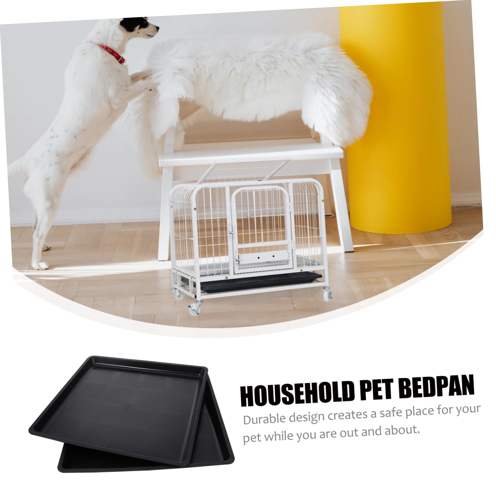 GRIRIW Take The Urine Tray 2pcs Pet Poop Pans Rabbit Bedpan Chick Cage Bedpan Pet Supplies Leakproof and Durable