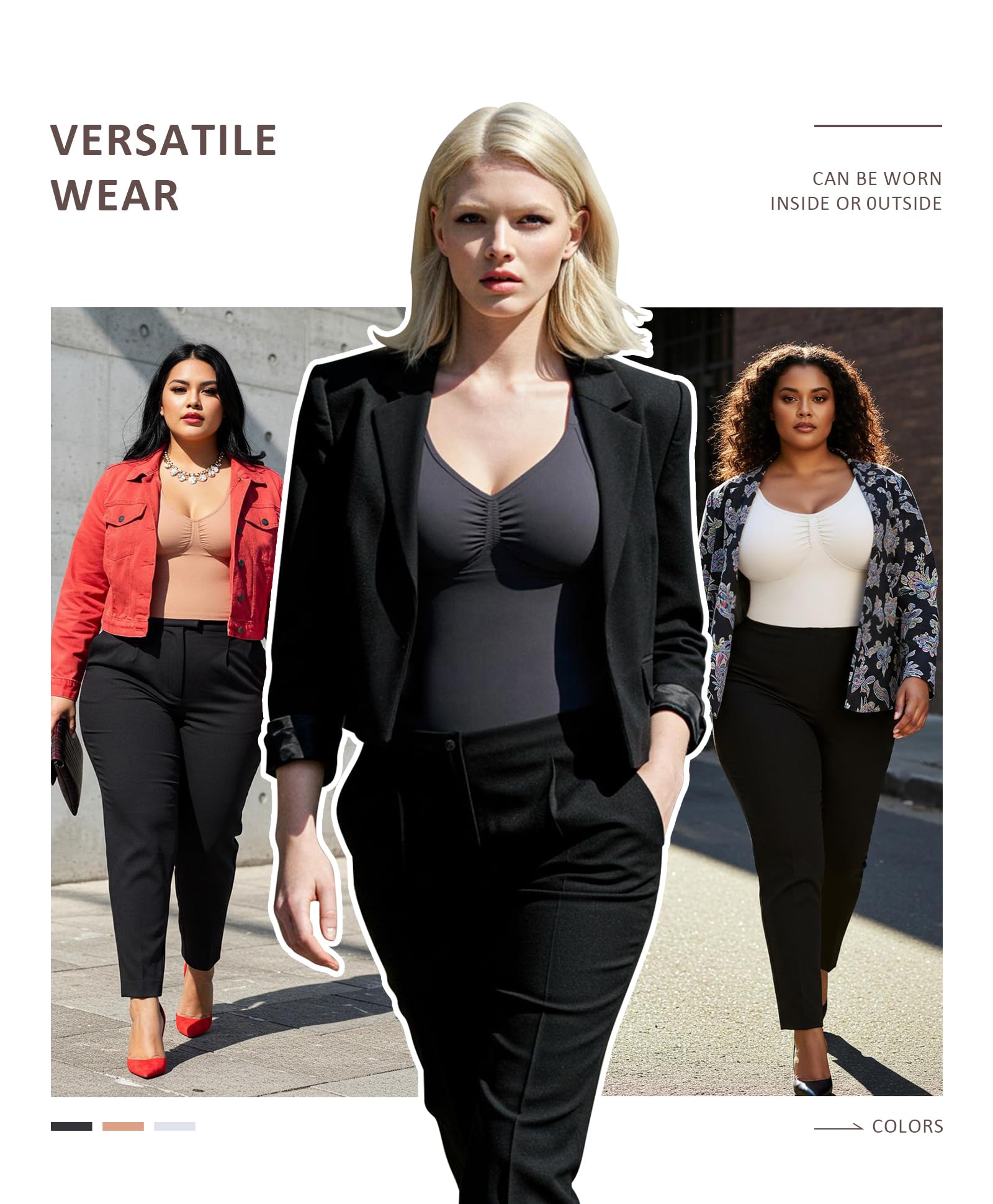 Camiseta sin Mangas de compresión sin Costuras para Mujer Shapewear Control de Barriga Cami Sujetador Integrado con Correas Ajustables