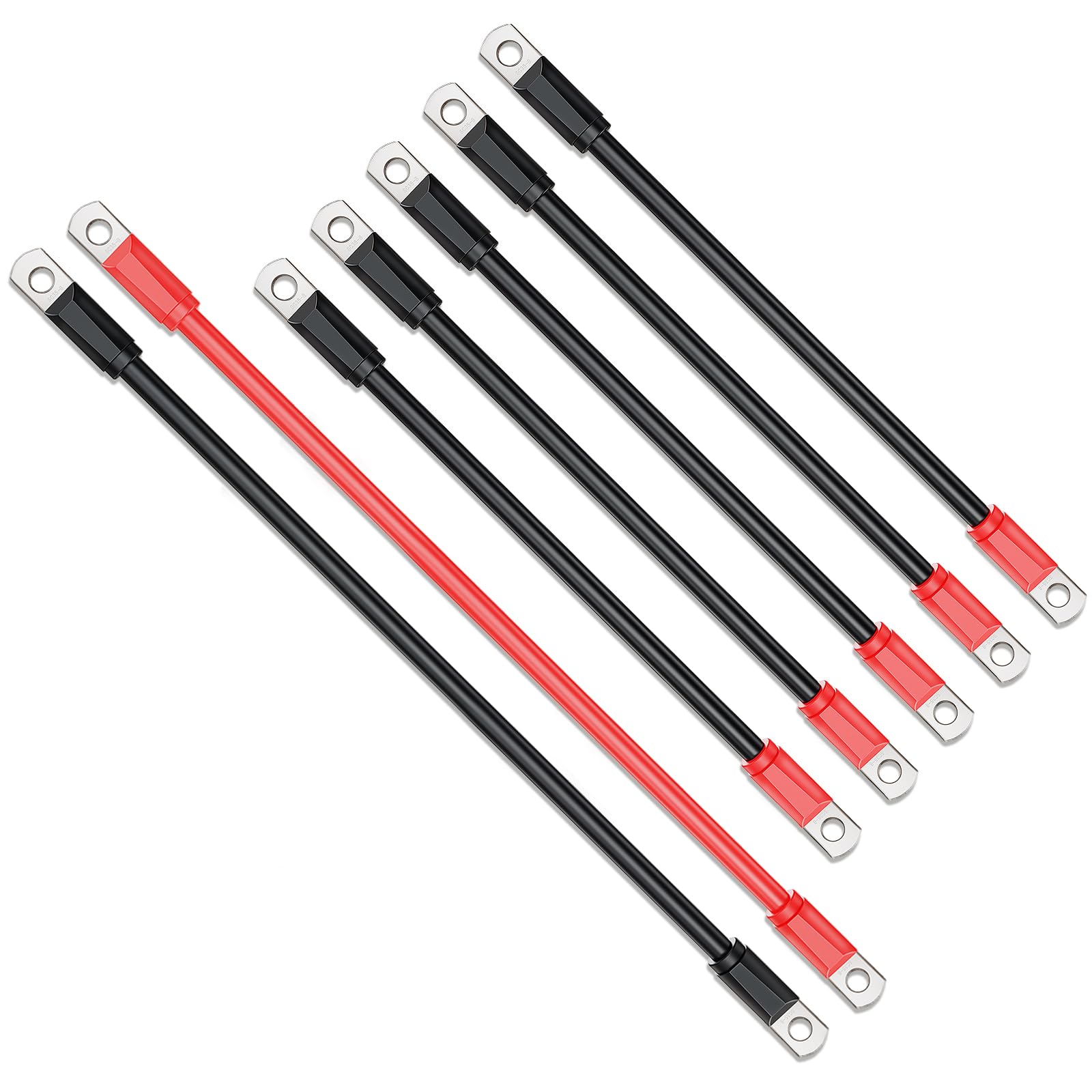 Drive-up Golf Cart Battery Cables Wiring Kit for EZGO TXT 1994-up 36 and 48 Volt with 4 Gauge 7 PC AC/DC Wire Golf Cart Battery Cable Set