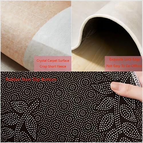 Miniatura 5 de Fouiunler Alfombra de pasillo de animales salvajes, 2 x 7 pies, alfombras de cabaña de oso negro para pasillo, conos de pino campestre, hojas de