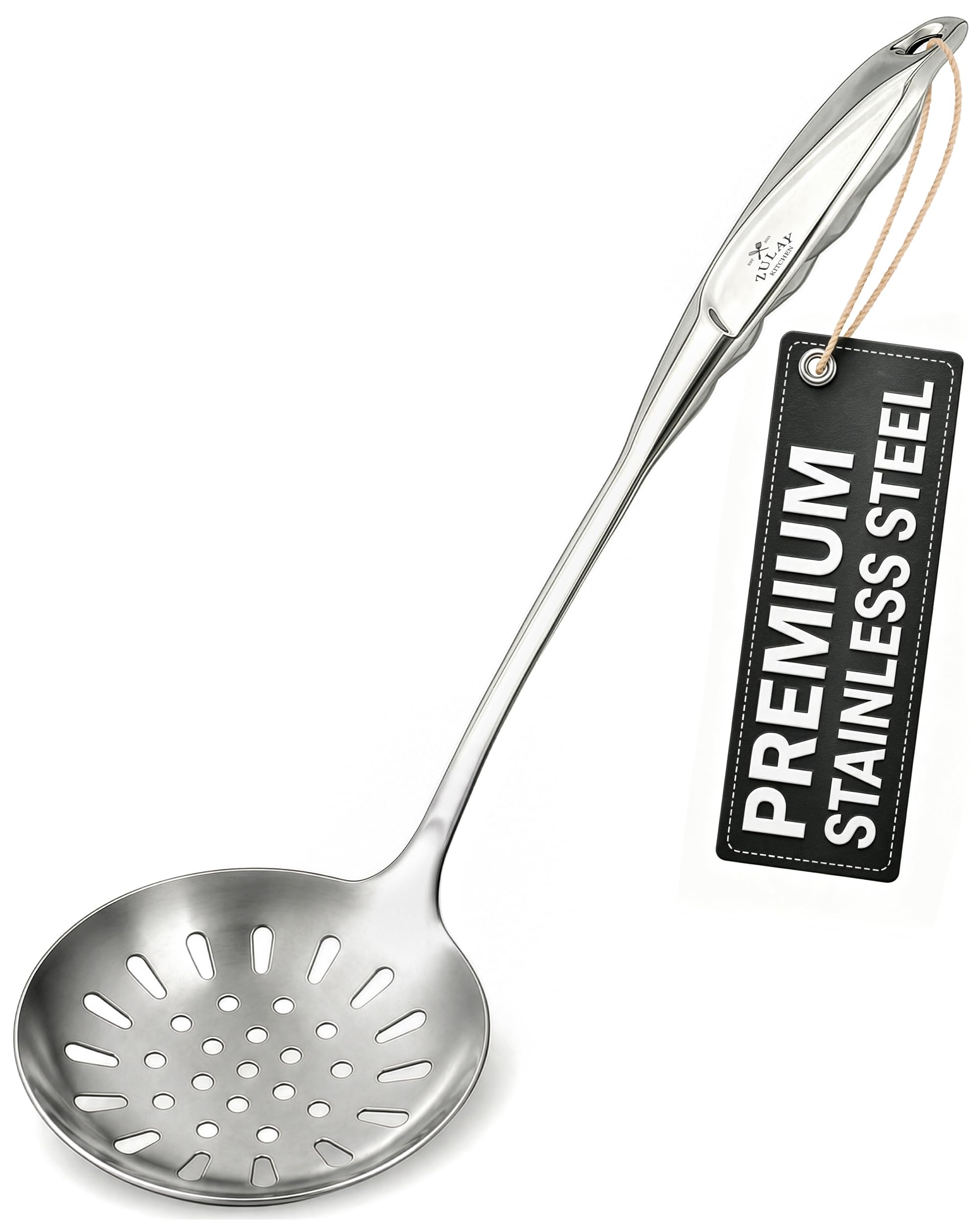 Zulay Kitchen Stainless Steel Slotted Spoon
