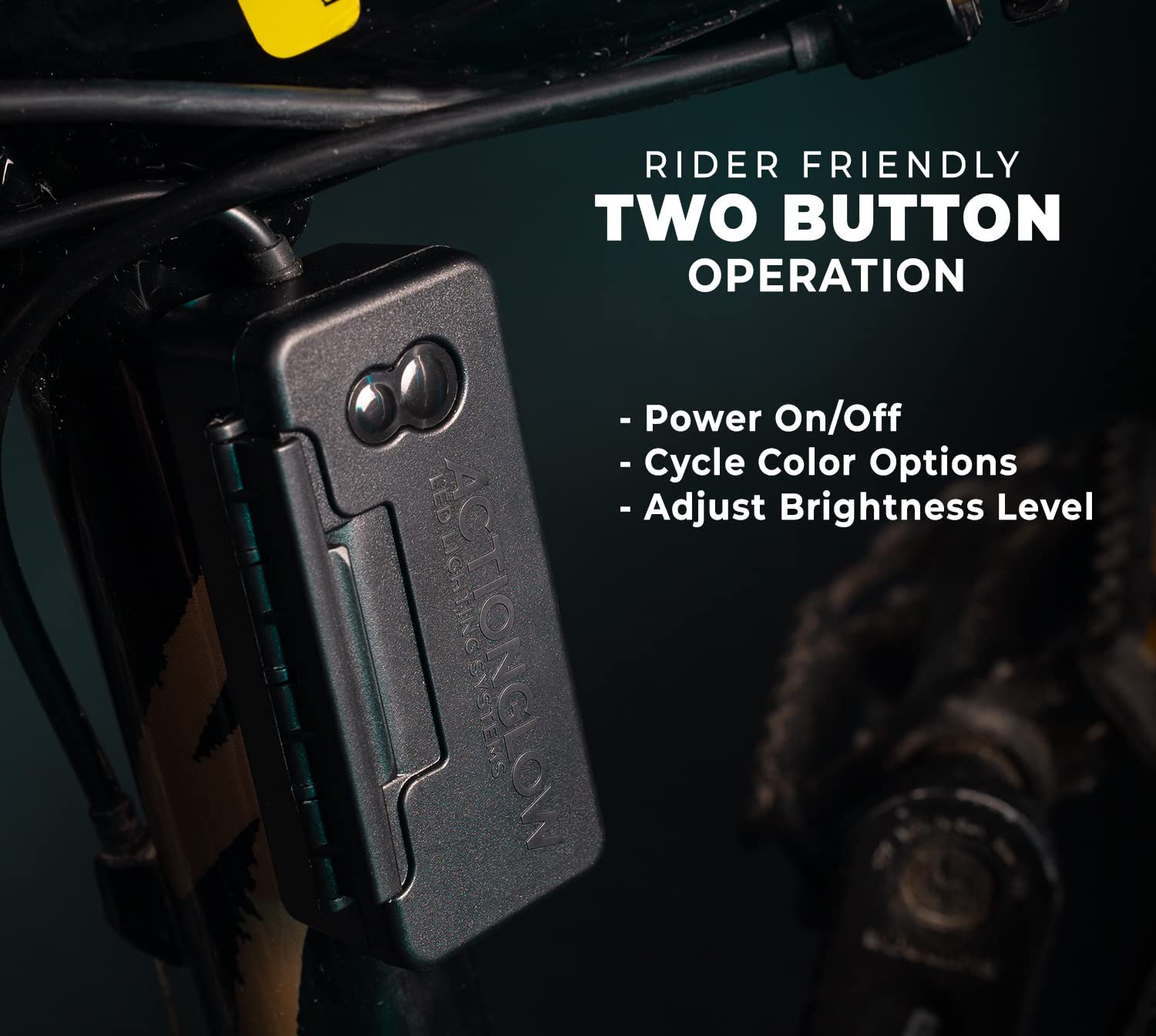ActionGlow System oświetlenia rowerowego LED (AG2) – oświetlenie ramy roweru, 7 trybów kolorystycznych, 100% wodoodporne, super jasne, widoczne z ponad pół mili, łatwa instalacja w 5 minutach