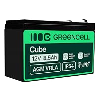 Green Cell AGM 12V 8,5Ah VRLA Batteria al Piombo per Casse e Bilance