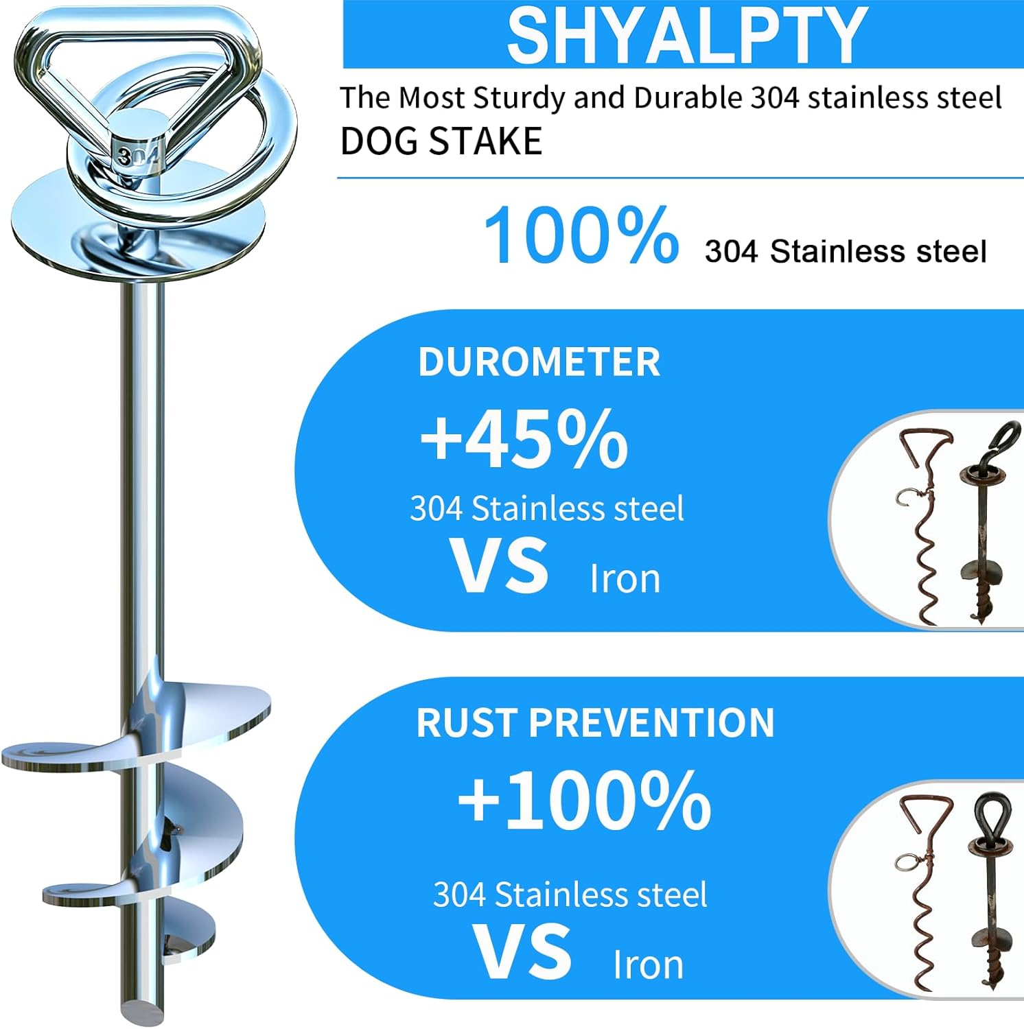Dog Tie Out Cable and Stake for Camping,with 2x20FT Heavy Duty Cables(up to 200lbs),360°Swivel Dog Run Anchor- No Tangle,Dog Runner for Yard -Ideal for Outdoor Camping