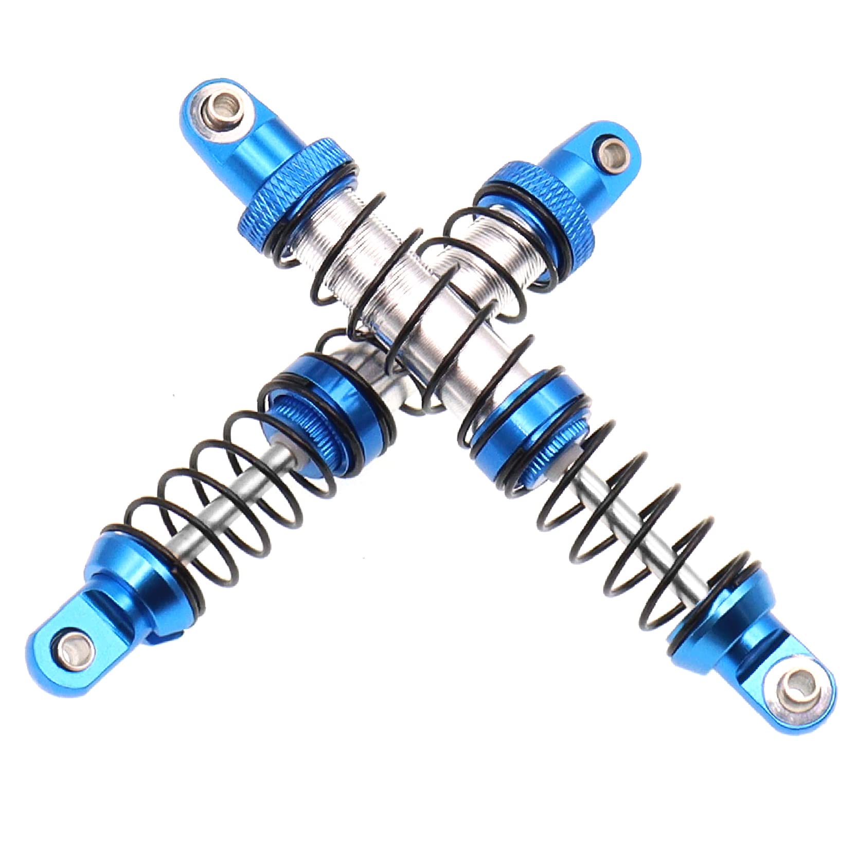 Amortisseurs RC 1/10 Aluminium Huilés 85 Mm - Lot De 4 - Pour Axial SCX10, TRX4, Tamiya CC-02, Capra