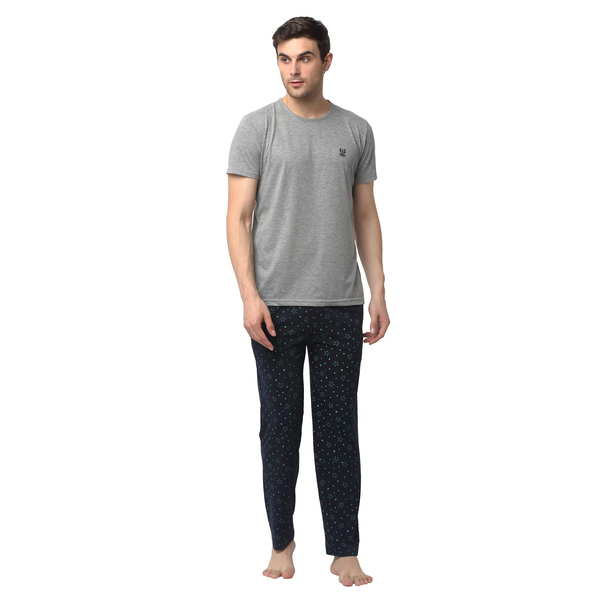 mack jonney Cotton Blend Night Suit Co-ord Pajama Set for Men with Round Neck Half Sleeve T-Shirt and Track Pant-VJ-MNS-TTP-GROUP10-picture-15