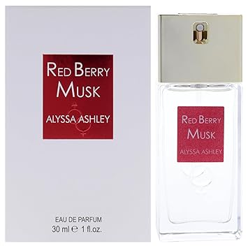 Alyssa Ashley Red Berry Musk - Mini Perfume for Women and Cologne for Men - Floral Musk Fragrance with Pink Pepper - Travel Perfume - 1 oz