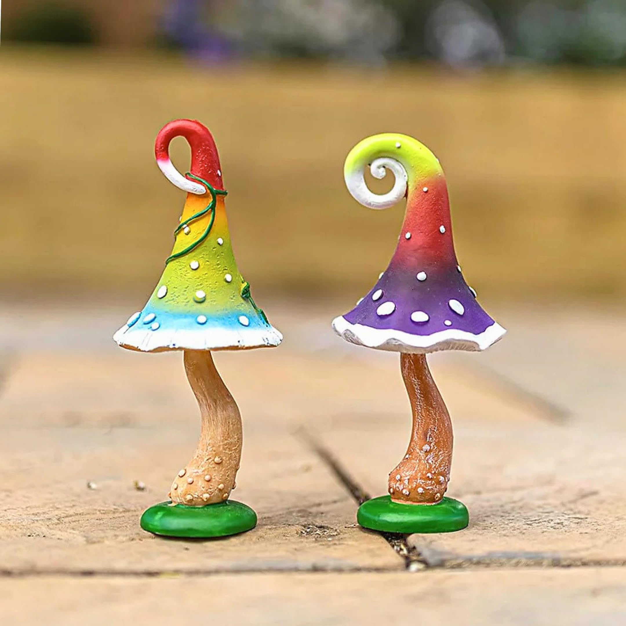 Mini Funghi Resina 96 Pezzi | Decorazione Piante | Artigianato Fai Da Te