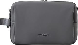 Bolsa de higiene pessoal para homens, kit organizador de artigos de higiene pessoal de viagem resistente à água bolsa de barbear para acessórios de higiene pessoal (cinza),