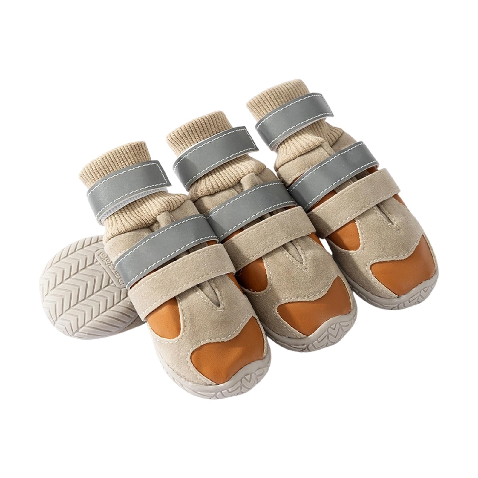 Di 4 protezioni per zampe di cane ispessite antiscivolo suola interna in pile stivali per cani scarpe in peluche per passeggiate escursioni scarpe peluche