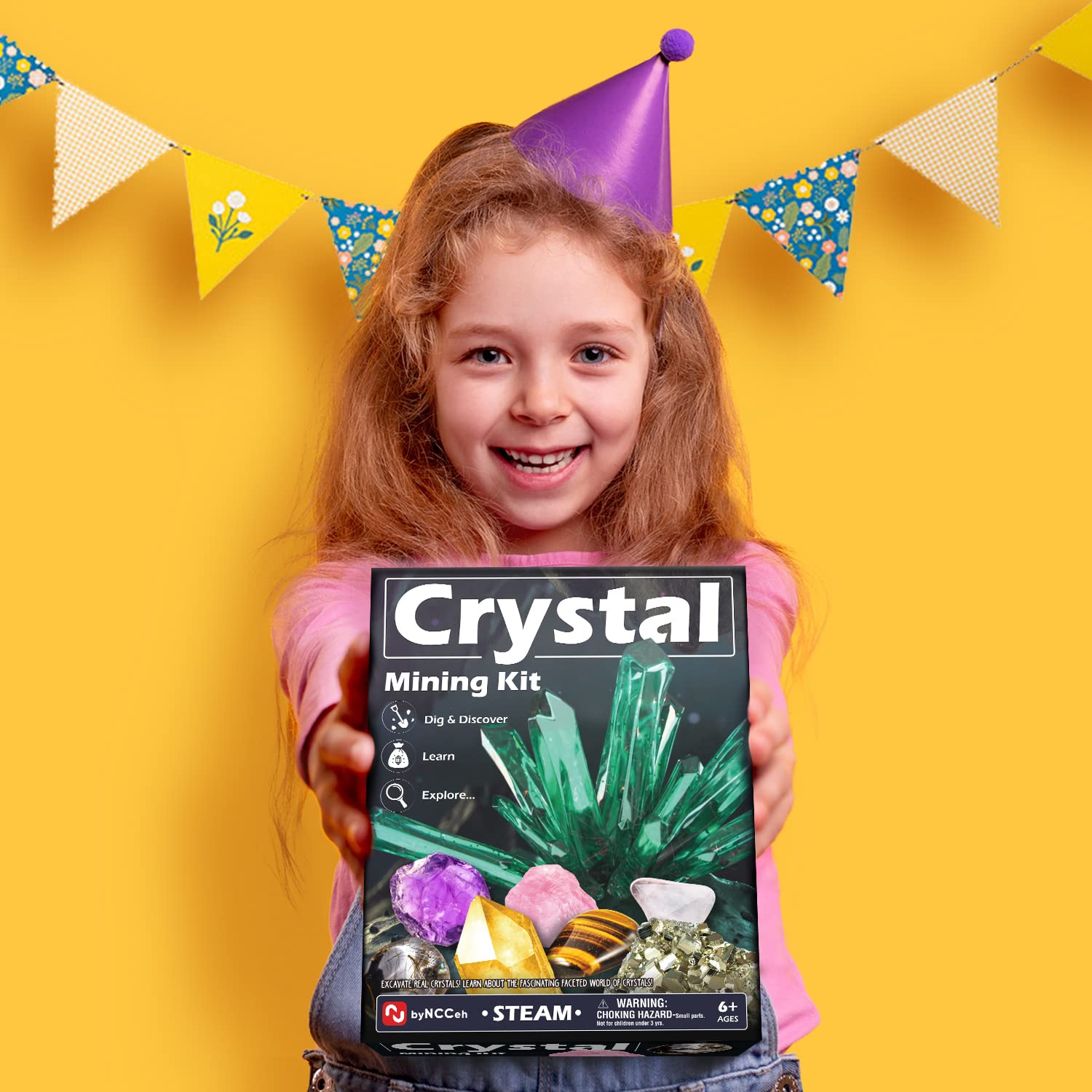 Kit Archéologie Enfant Jouet de Fouille Cristaux Pierres Précieuses 5 Pierres Précieuses Cristaux Mystérieux Cadeau Garçons Filles