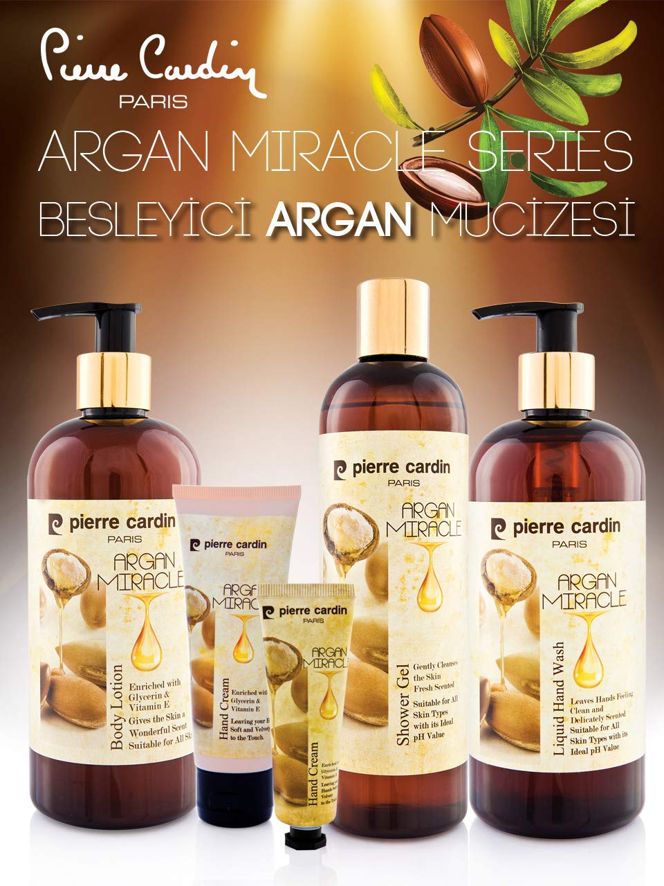 Pierre Cardin Argan Yağı Özlü E Vitaminli pH Dengeli Canlandırıcı Duş Jeli - 400 ML 1 Paket