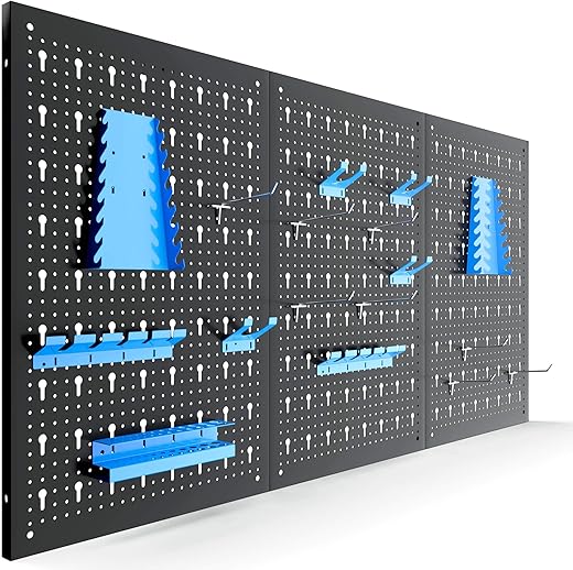 Arebos Set di 17 ganci blu | 120 x 60 x 2...