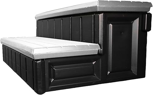 Miniatura 2 de Leisure Accents Escalón de lujo, para spa., 36 pulgadas, GrisBeige