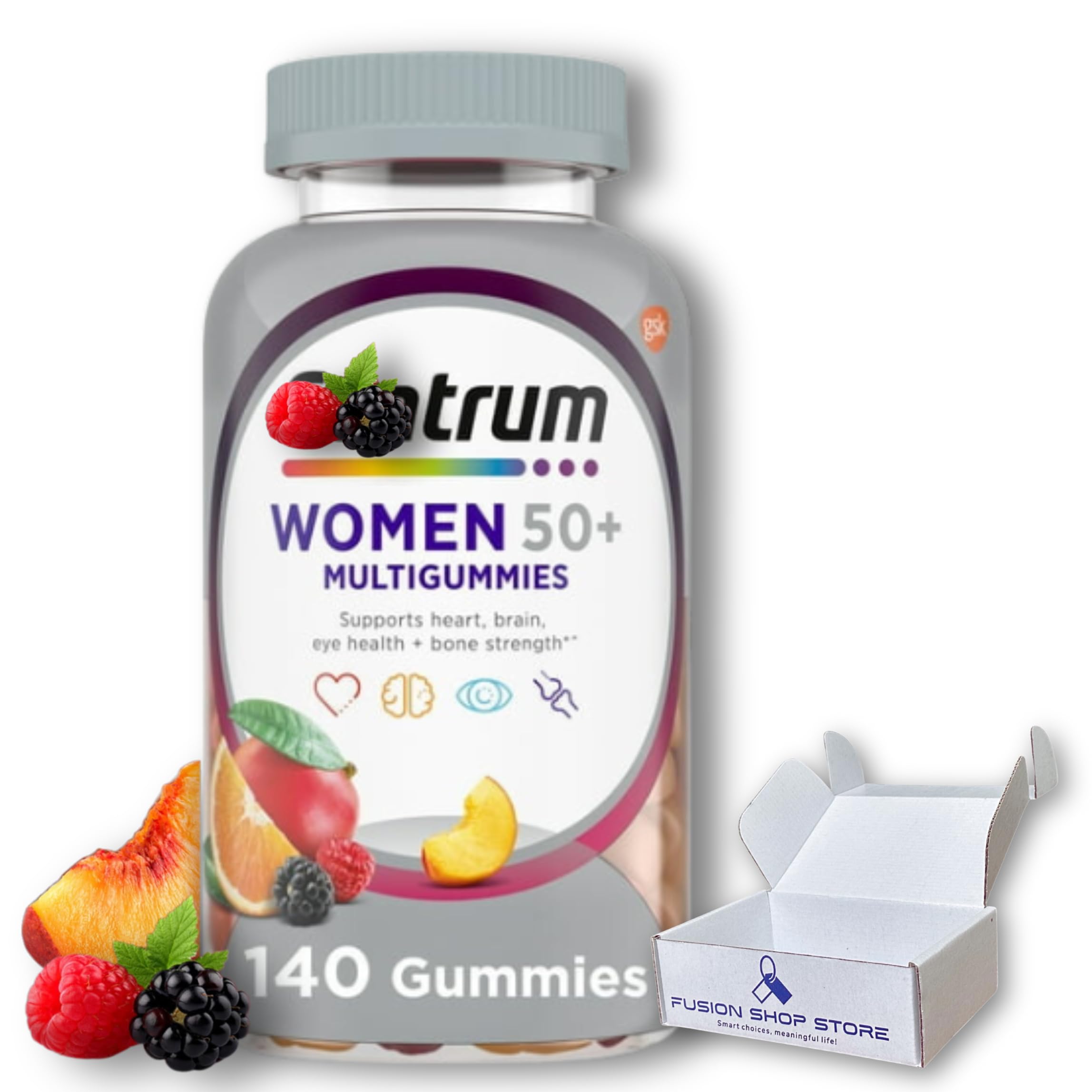 Silver Women 50 Plus- 140 Multivitamin Gummies (Pack of 1), Energy Support Supplement, Boxed by Fusion Shop Store