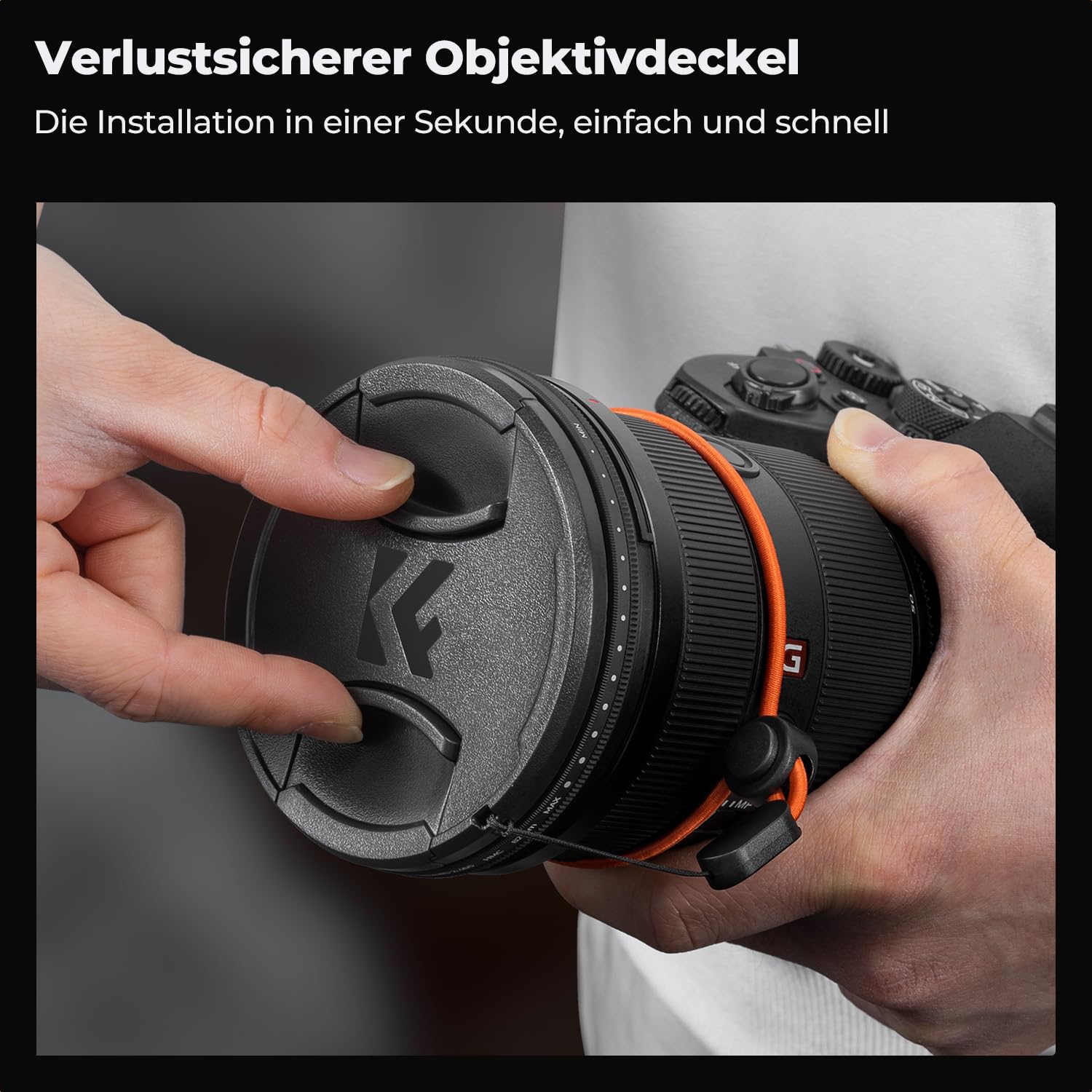 K&F CONCEPT K-Serie 52mm ND Filter Variabler Graufilter ND2-400 (1-9 Blendenstufen) mit Objektivdeckel