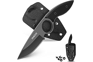 "Stealth Operative": Omesio Tactical Fixed Blade Knife with Horizontal Sheath