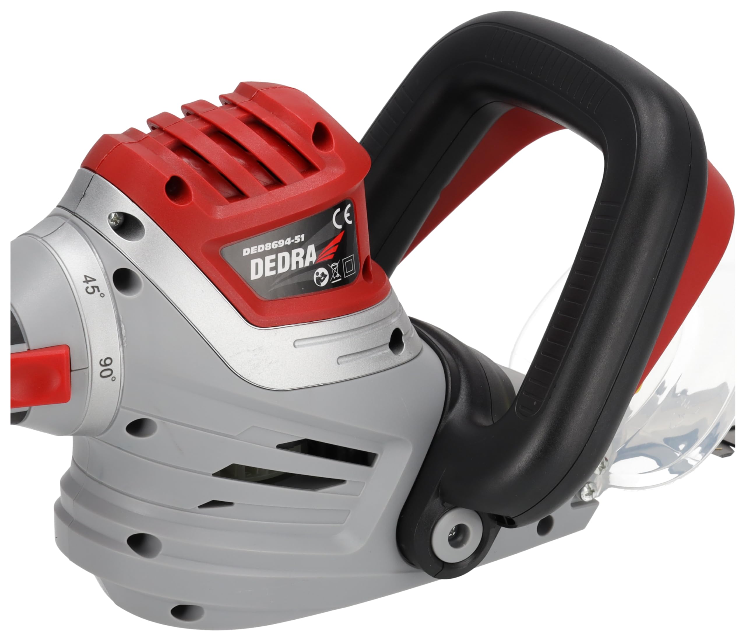 Tagliasiepi elettrico Garden Dedra DED8694-51, lama 550/510 mm, 600 W, manico girevole, potente e maneggevole per siepi, arbusti e giardino