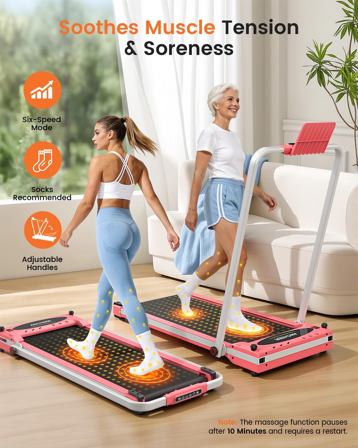 Walking Pad Treadmill with Incline, 5 in 1 Folding Treadmill 450lbs Capacity for Home Office with Handle Bar, 3.5HP Under Desk Walking Pad, Remote Control