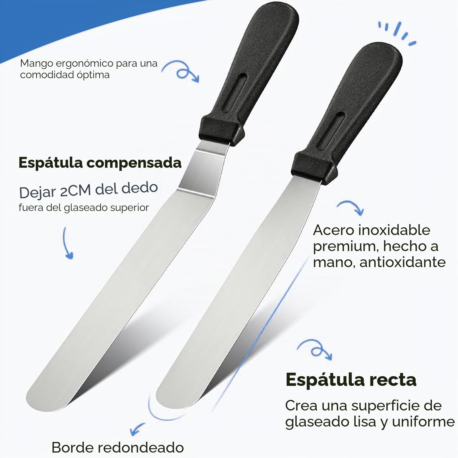 6 Piezas 28cm Plato Giratorio para Tartas, Base Giratoria Tartas Reposteria Utensilios Torta Giratoria, Soporte Giratorio para Pasteles Incluye 2 Espátulas para Tartas y 3 Rascadores