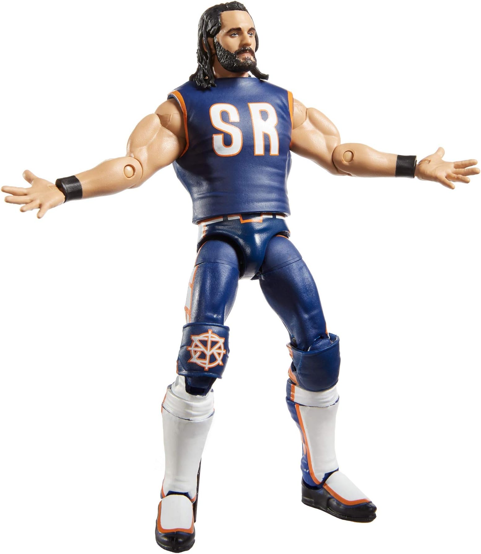 WWE Seth Rollins Elite Series #75 Deluxe Action Figure with Realistic Facial Detailing, Iconic Ring Gear & Accessories