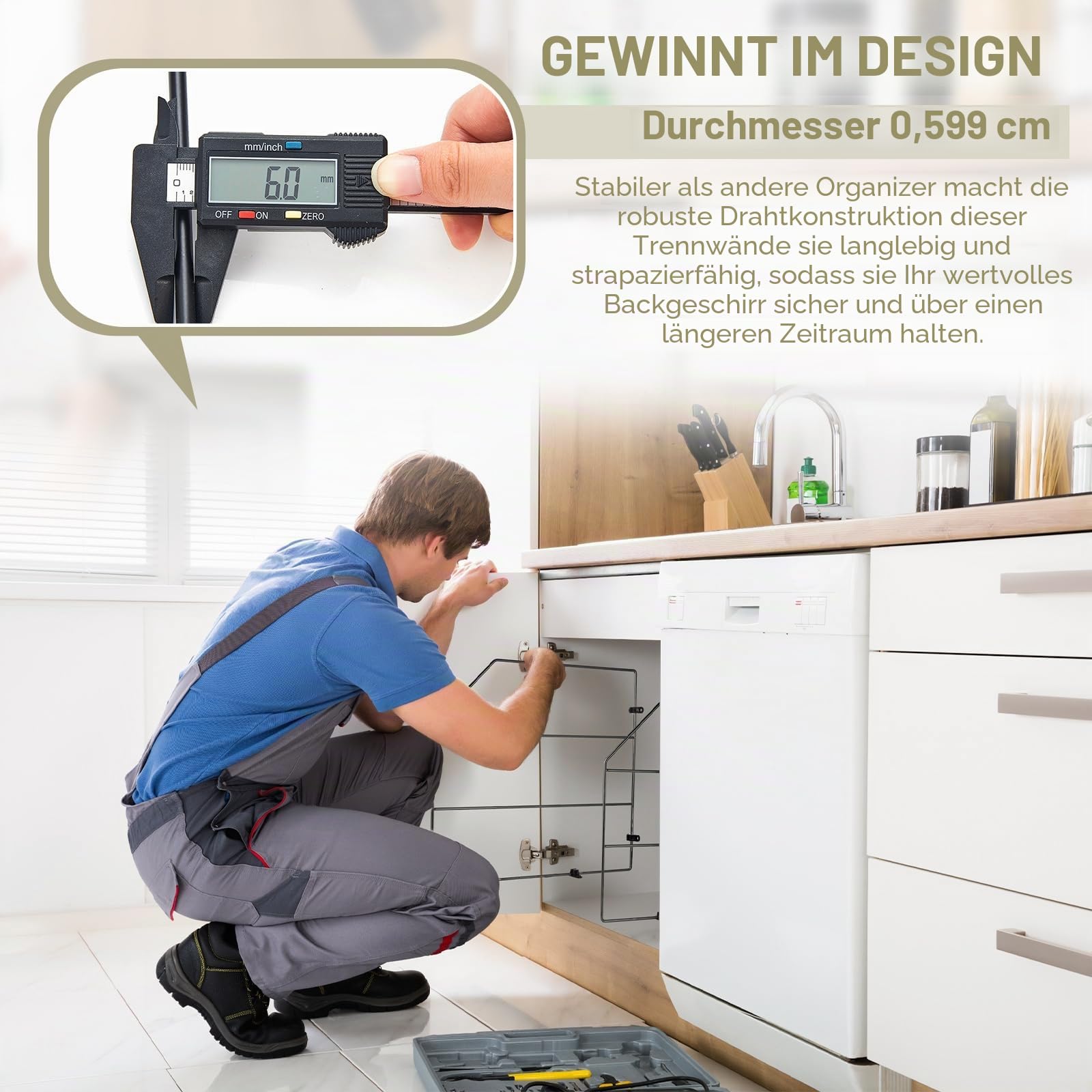 Blulu Backblech-Organizer, 45,7 x 50,8 cm, Trennwände für Schränke, Küchenschrank, Trennwände, vertikal, für Backbleche, Chrom-Pfannenregal, Aufbewahrungsdrähte für Küchenschränke (schwarz), 4 Stück