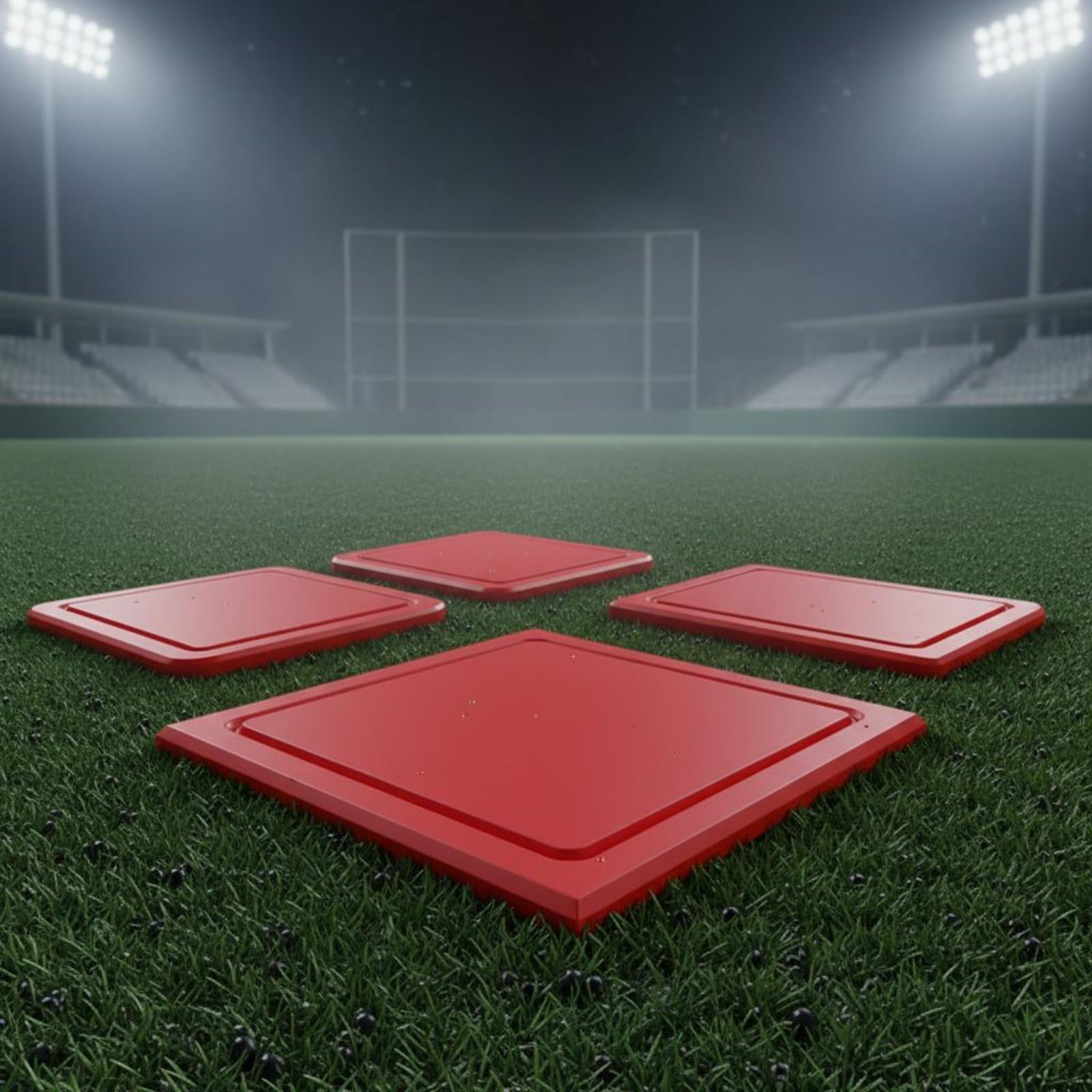 Qianly 5 Pezzi Set Casa Base Impermeabile Set di Baseball Portatile Attrezzatura Sportiva per Allenatori, Principianti, Allenamento, Giardino