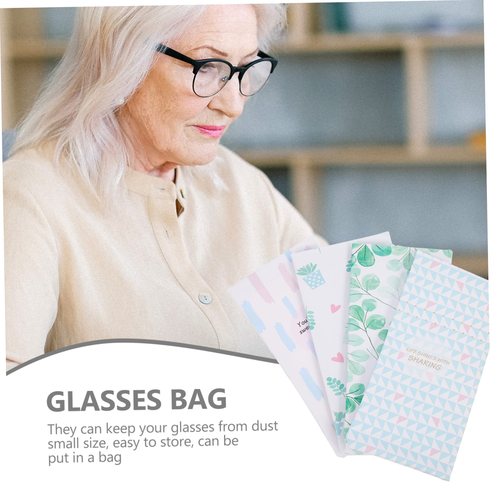 CALLARON Bolsa De Gafas Decoración Lentes Bolsa De Anteojos Portátil Poseedor Mostrar Gafas De Sol Gafas Sol Estuche De Anteojos Bolsa Decorativa Para Gafas Fibra Extrafina