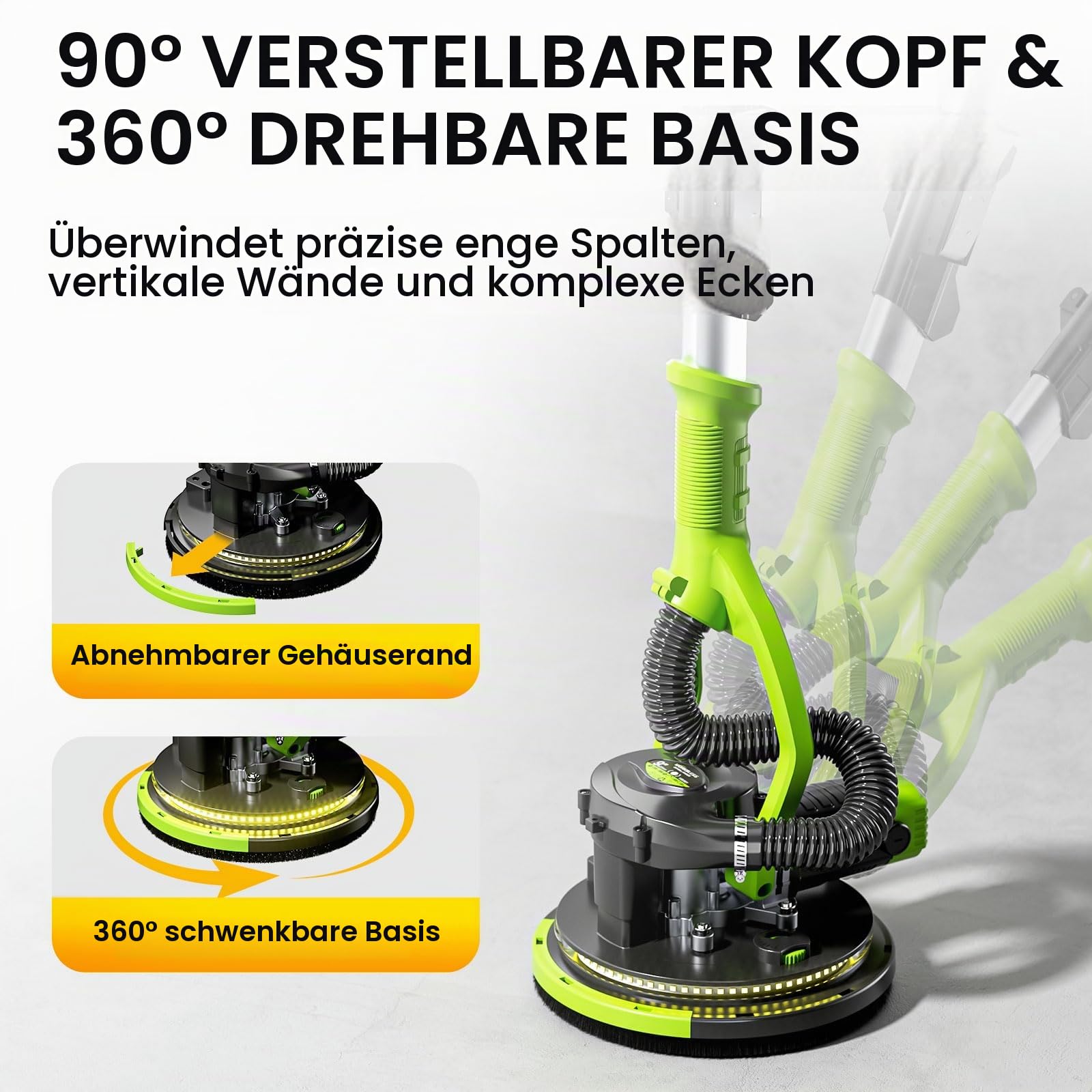 15 Stück Trockenbauschleifer mit Staubsauger 1000-2100 U/min