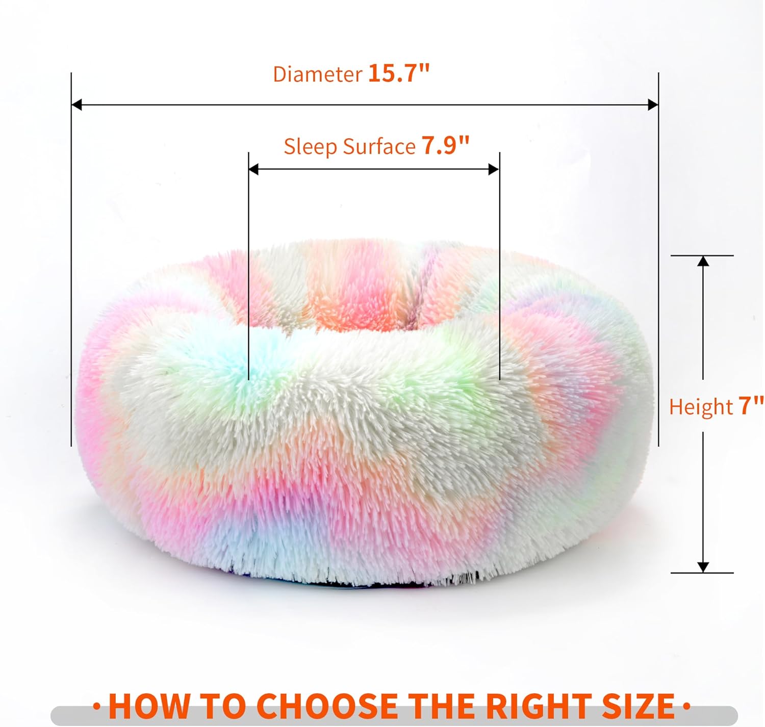 review Calming Dog Bed Cat Beds, Anti-Anxiety Donut Cuddler Dog Beds,Soft Warming Cozy Round Dogs Bed for Small Medium Dog and Cats,Fluffy Faux Fur Plush Pet Dog Cat Cushion Bed Indoor Sleeping Washable