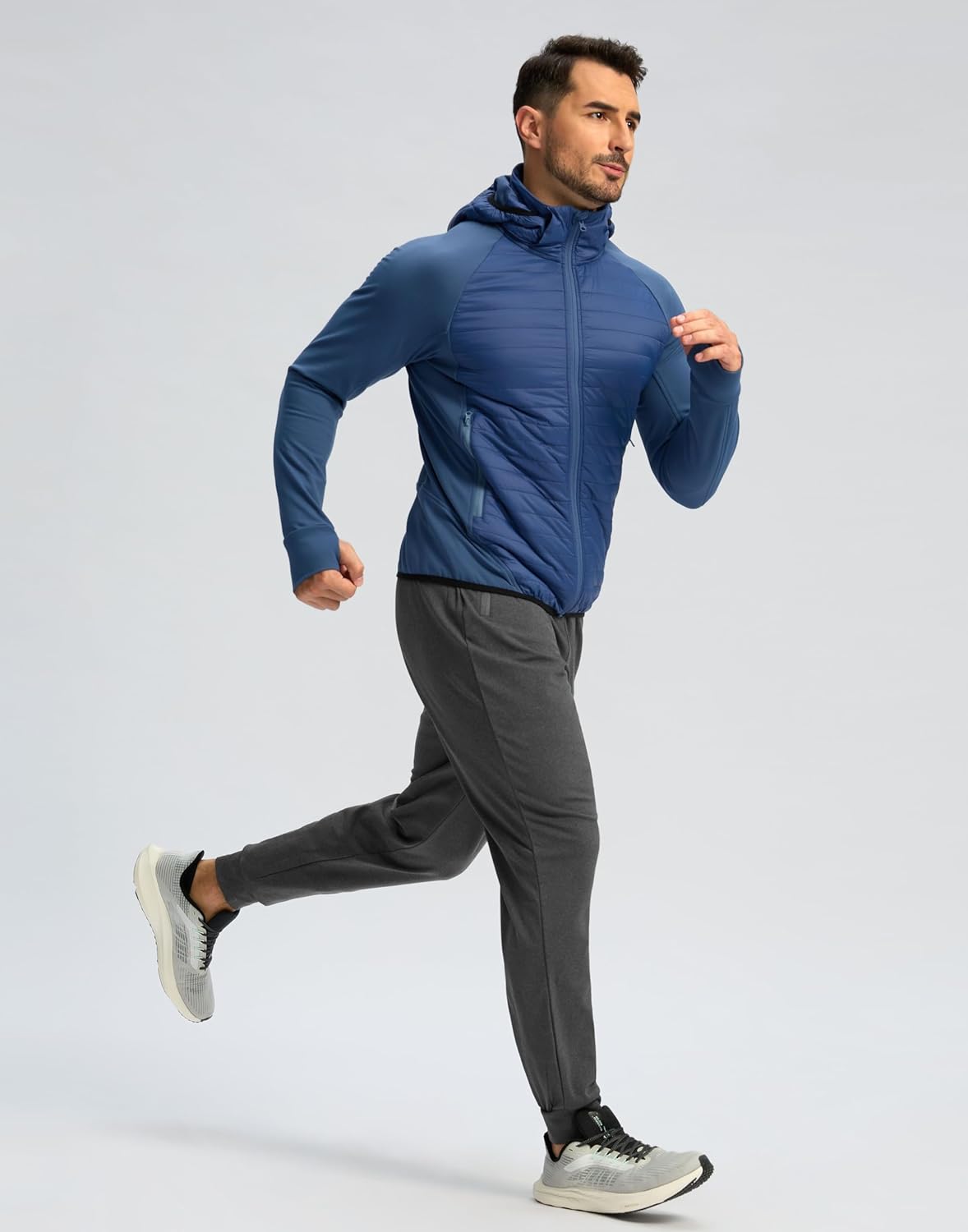 Pudolla Men's Fleece Lined Joggers Sweatpants with Zipper Pockets Winter Warm Pants for Men Running Workout Gym Athletic - Image 3