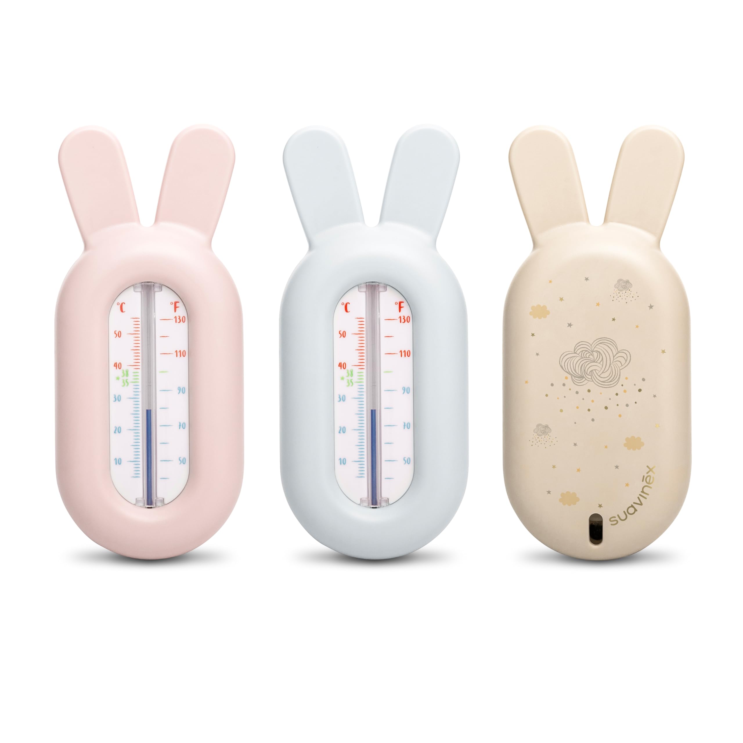 Suavinex, Termometro da bagno per bambini + 0 mesi, termometro per acqua, senza mercurio, preciso e con scala di colori, robusto e facile da difendere, Dreams rosa