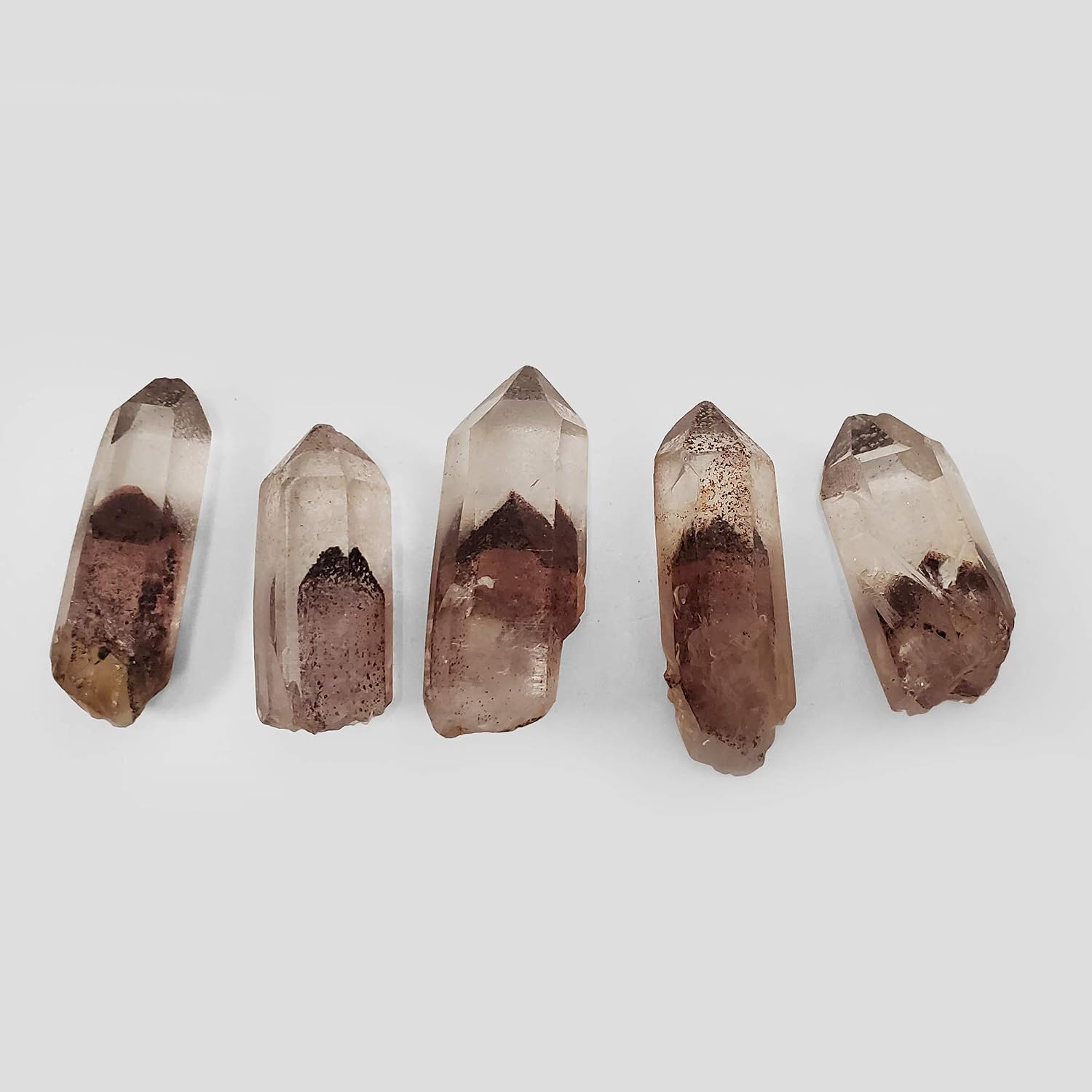 Red Phantom Quartz Crystal Gemstone Mineral Specimen Perfect Terminations (0.75 to 1 Inch)
