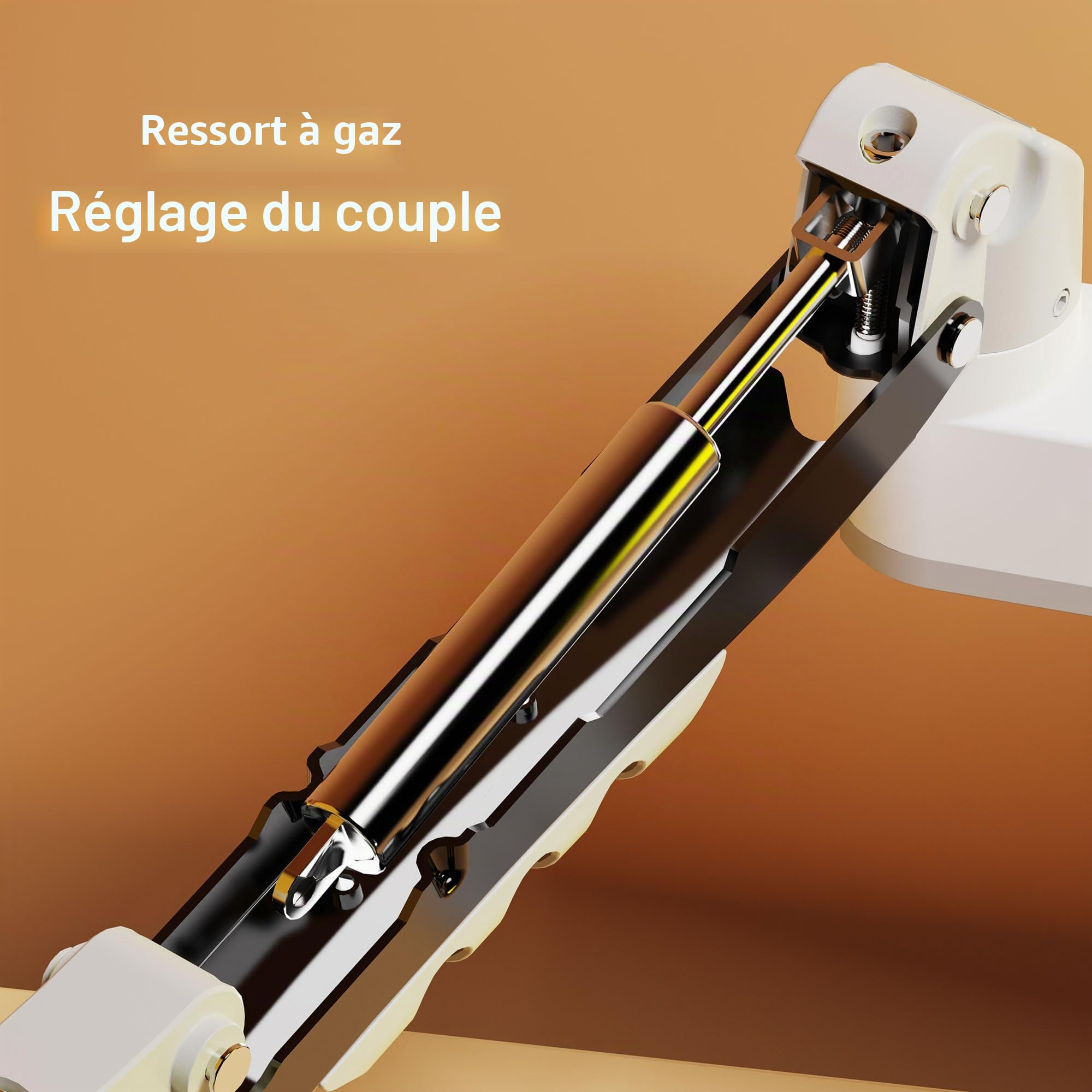 NB North Bayou Support Ecran PC pour 17-34 Pouces, Bras de Moniteur Max 9 KG | VESA 75/100 mm H180 (Blanc)