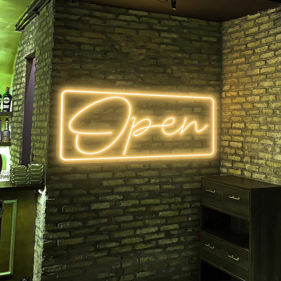 Neon Open Sign Neon Open Sign Led Open Signs for Business Window Door Light for Restaurant Pet Store Office Open sign Coffee Open Bar Sign LED Light Closed Open Sign (Orange Yellow - 24x10'')