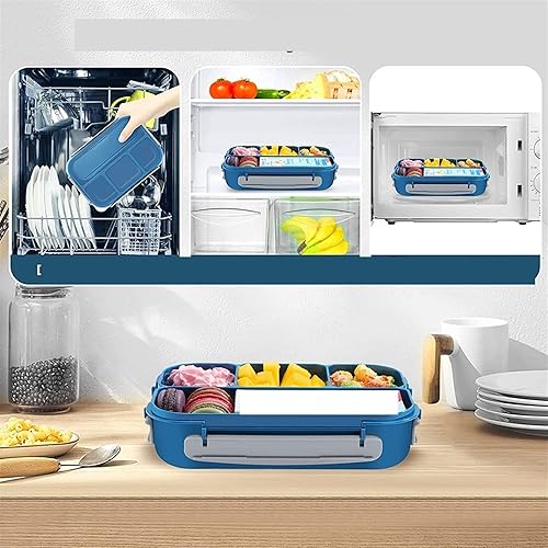 Miniatura 4 de GULRUH lonchera, Lunch Box Lunch Box Adult Lunch Box 4 Compartment Lunch Box