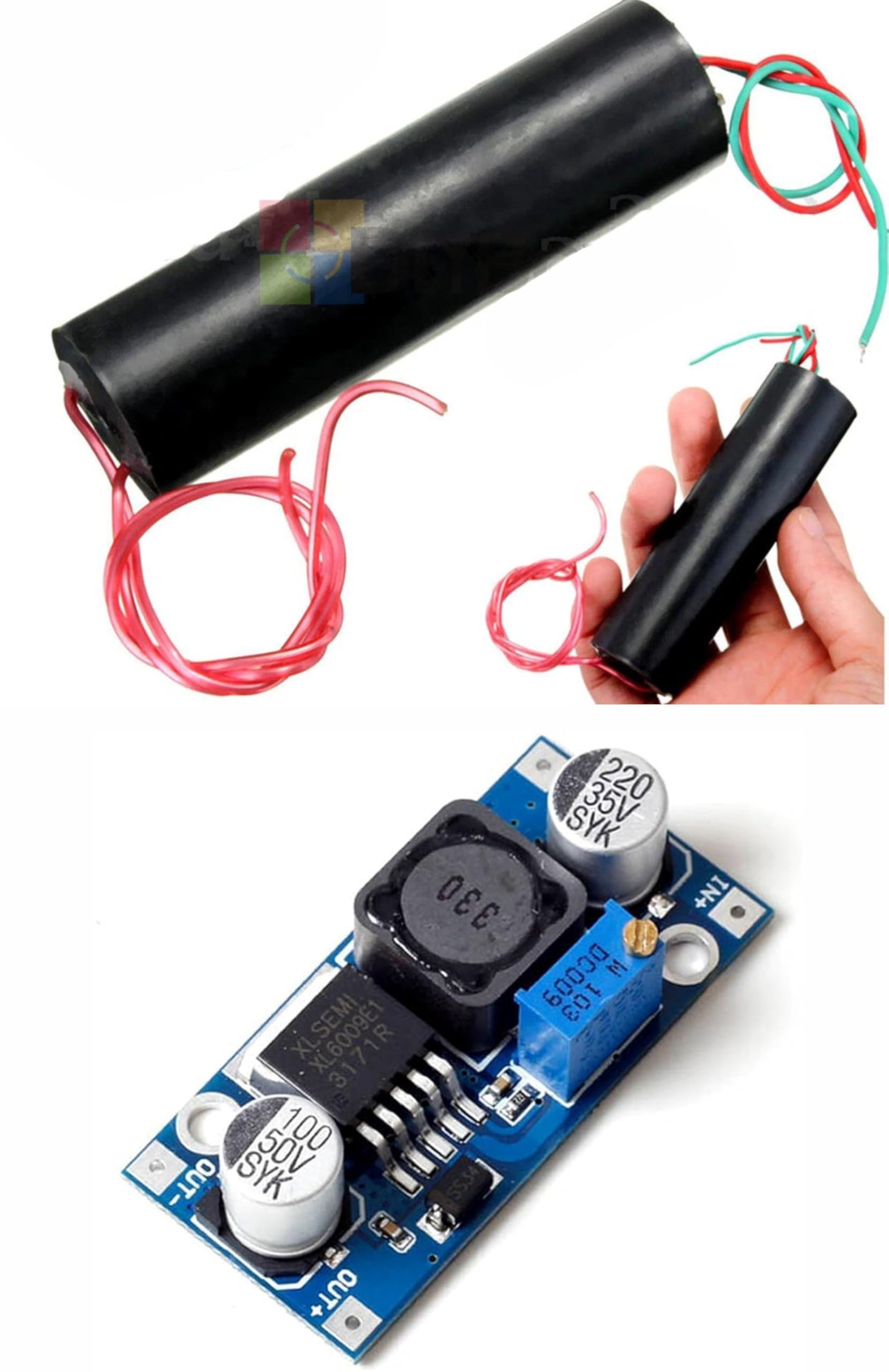 XL6009 DC-DC Step-Up Boost Power Supply Module, with 6-12V to 400kV, High Voltage Arc Pulse Generator, Adjustable Booster Inverter Transformer-image-13