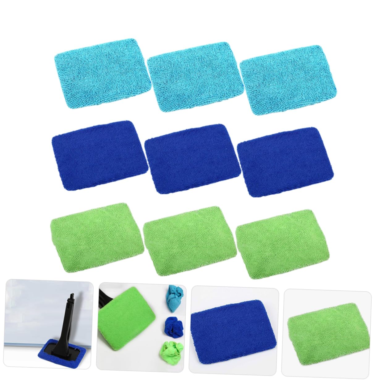 Garneck 9pcs Windshield Cleaning Cloth Windshield Cleaner Car Window Cleaner Tool Windscreen Windshield Wiper Car Cleaning Accessories Dust Cloths Cloth Cover
