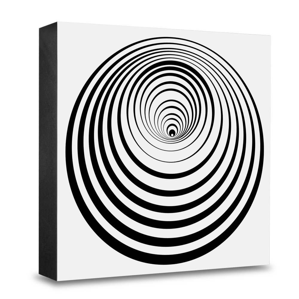 Bloc photo en bois de style OP-Art HG-Kr8a finition premium 15x15 cm