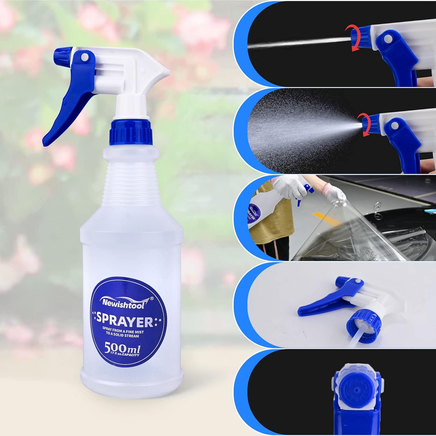 NEWISHTOOL Window Film Application Kit Vinyl Wrap PPF Install Tools with Heat Gun and Waist Pack, Spray, Felt Squeegee, Cleaning Towel and Knife Cutter