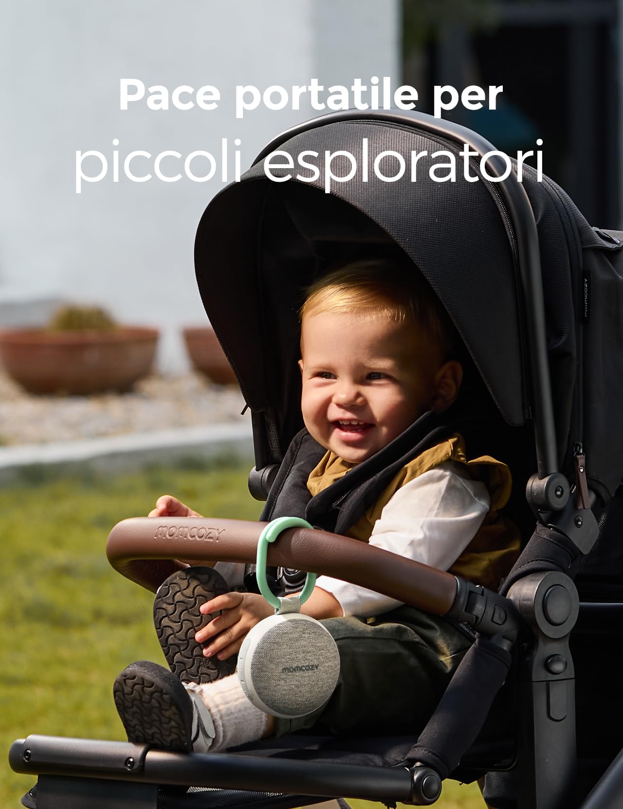 Momcozy Macchina Rumori Bianchi per Neonato WN06, Generatore di Rumore Bianco Portatile con Luce Notturna, 20 Suoni Rilassanti, Altoparlante Bluetooth, Timer, Regalo Neonato Maschio e Femmina