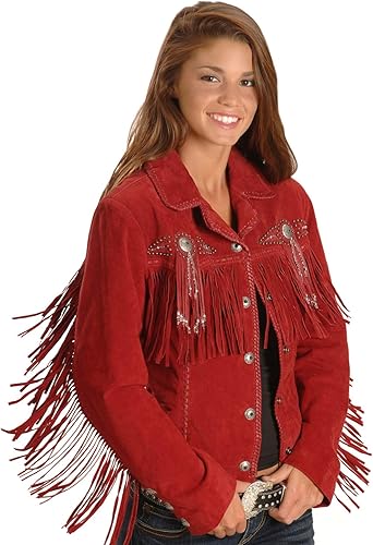 red fringe leather jacket