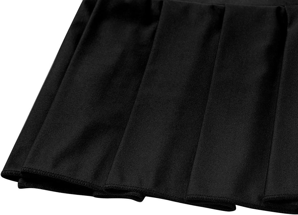 YiZYiF Women's School Girl Uniform Pleated Mini Skirt Cosplay Lingerie Dress