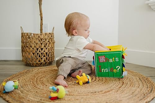 Miniatura 5 de Genius Baby Toys | Caja de regalo y juego original de sorpresa, bordado a mano con 8 juguetes sensoriales y táctiles de felpa para bebés, cubo