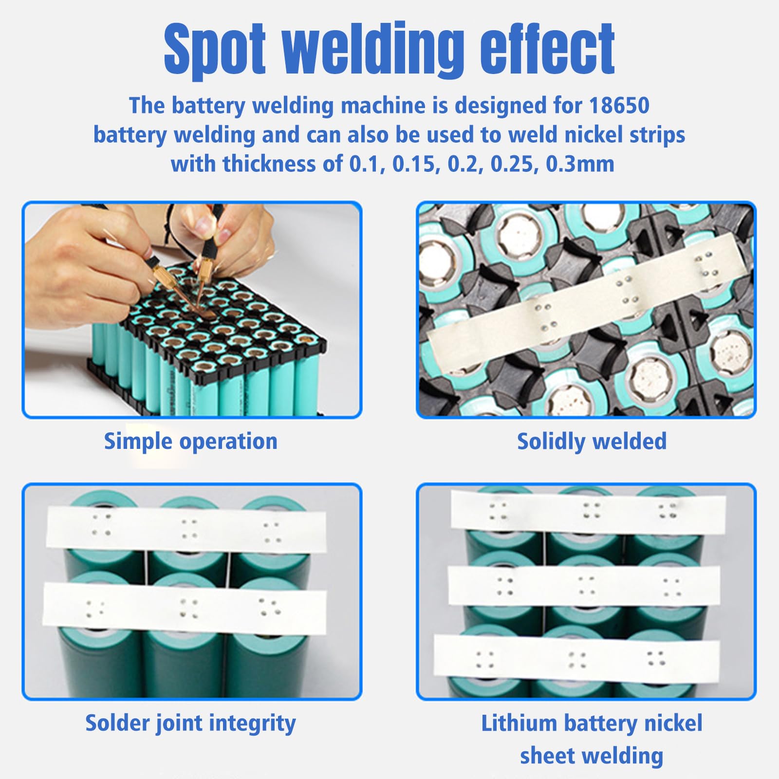 Saldatore a Punti per Batterie 8000W, Kit fai da te Hancaner per Saldatore Punti Portatile, Saldatore Portatile ad alte Prestazioni con Fascia in nichel, Saldatori Regolabili per Set Saldatrici Punti