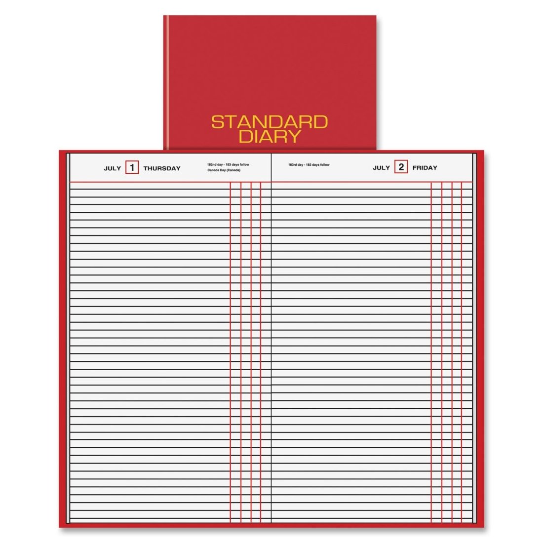 SD377-13 Standard diary daily journal for by AT-A-GLANCE – Paper, Red Cover, Model SD37713