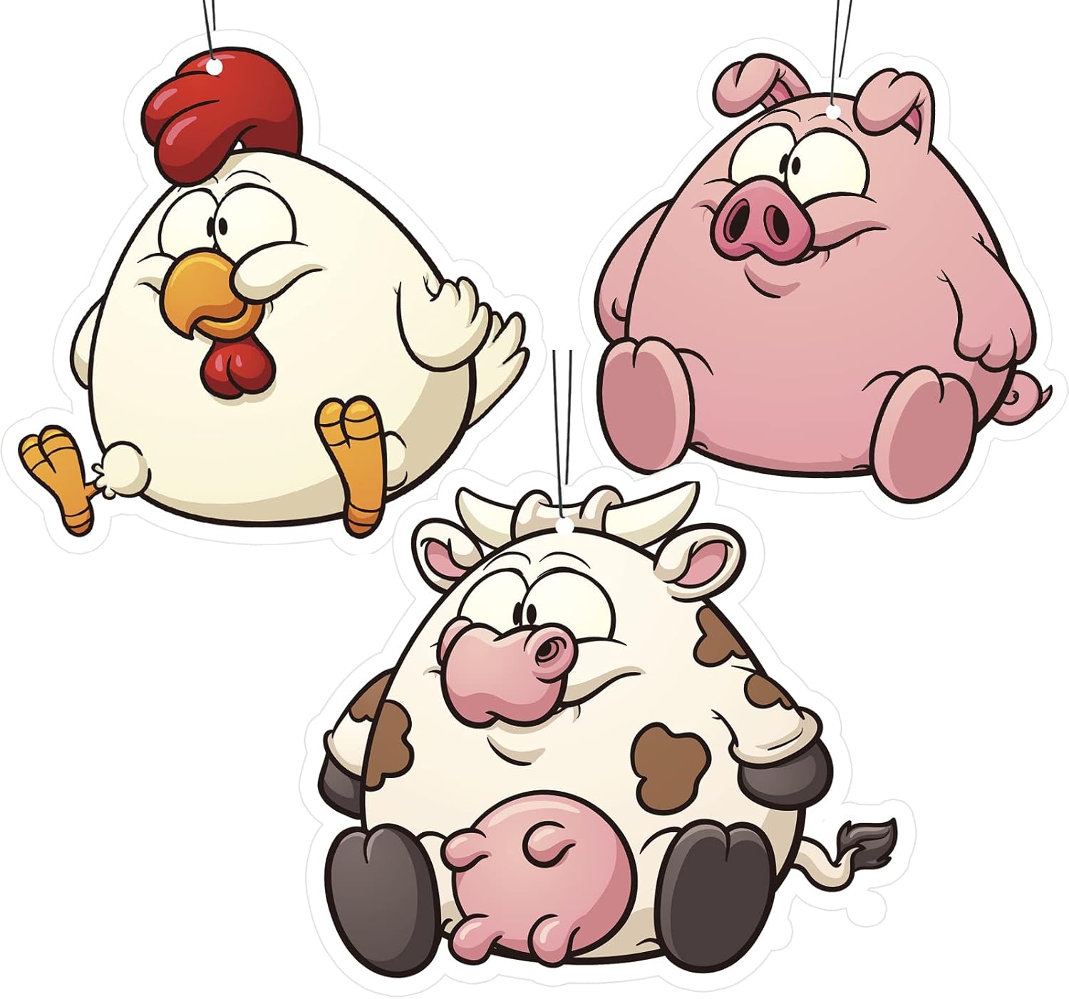 3 Pack Animal Air Fresheners for Car,DIETOOL Interesting