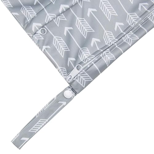 Miniatura 222 de ALVABABY 2 bolsas de pañales de tela para ropa húmeda, reutilizables con dos bolsillos con cremallera, para viajes, playa, piscina, guardería, 01