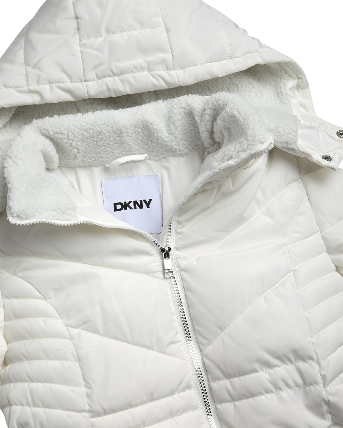 DKNY Girls Winter Jacket - Heavyweight Long Anorak Puffer Jacket with Hood - Sherpa Lined Insulated Winter Coat for Girls - Image 5