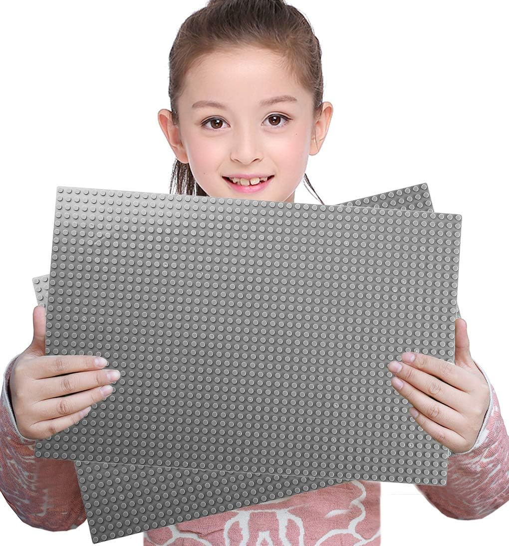 Sawaruita 2 Pack Base Plates Classic Baseplate Supplement, 10 x 15 Large Plates for Building Bricks, Compatible with All Major Brands Kids Games Architecture Toys